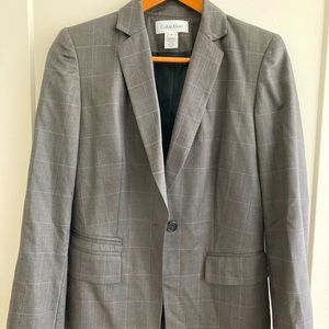Luxury CALVIN KLEIN silk/wool suit jacket. Size 4.